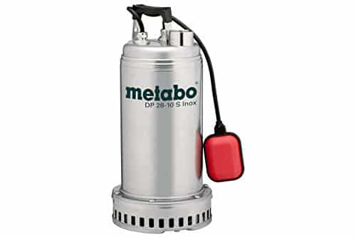 Metabo 604112000 Drainagenpumpe / Schmutzwasserpumpe DP 28-10 S INOX | + Schwimmerschalter | Gehäuse Edelstahl (1850 W / F.Menge 28000 l/h / F.Höhe 17m / 1,7 bar)